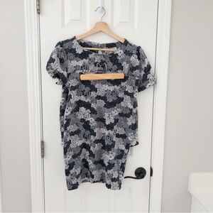 Philosophy Navy and White Floral Blouse and Matching Skirt Set